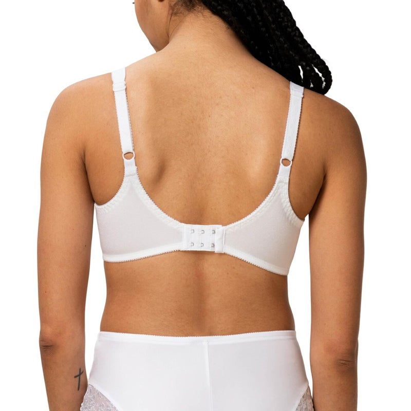 Triumph Ladyform Soft W Minimizing Bra for Women - Soft Full-Coverage Underwire Bra with All-Day Comfort - White, 42C - Image 2